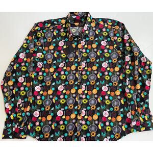 Jared Lang Men's Trim Fit Multicolor Button-Up Shirt AH-T-744 Size 2XL